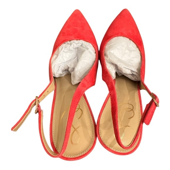 Sam Edelman Hazel Sling Dahlia Pink Pointed Toe Stiletto Heel - Picture 7 of 9